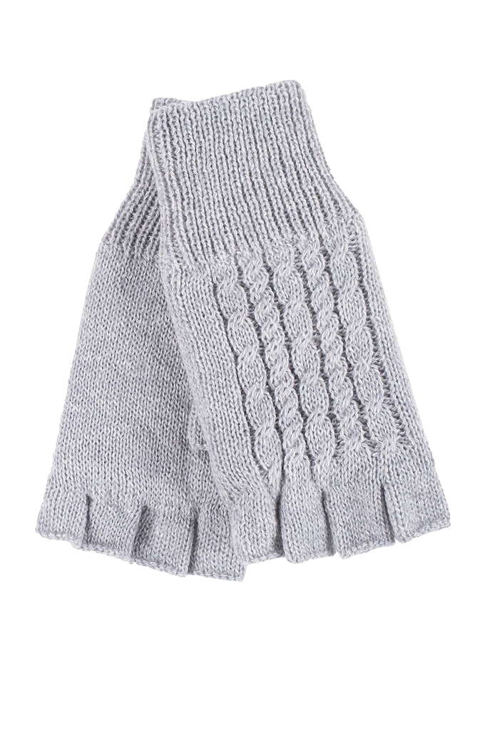 Women's Ayla Solid Cable Knit Fingerless Gloves