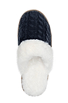 Women's Aria Cable Knit Faux Fur lined Scuff Slippers