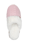 Women's Aria Cable Knit Faux Fur lined Scuff Slippers