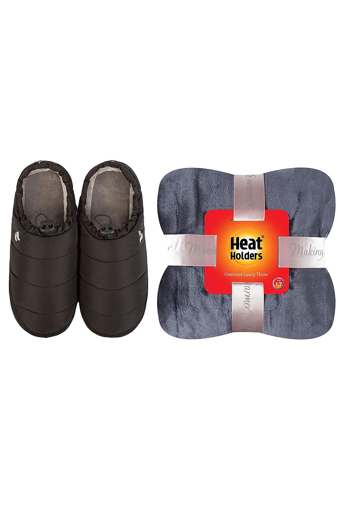 Home comfort bundle (throw and drawstring slippers)