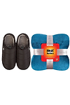 Home comfort bundle (throw and drawstring slippers)