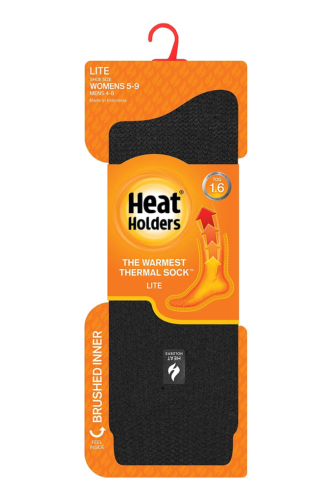 Women's Black LITE™ Crew Socks Packaging