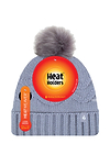 Heat Holders Courtney Roll-Up Hat with Pom Pom Dusty Blue - Packaging