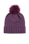 Heat Holders Courtney Roll-Up Hat with Pom Pom Purple - Purple