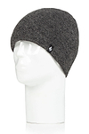 Heat Holders David Mens Flat Knit Watch Cap Pebble Grey Melange #color_pebble grey melange