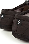 Heat Holders Men's Drawstring Slipper Black - Heel Detail