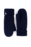 Heat Holders Women's Jackie Cable Knit Thermal Mittens Navy #color_navy