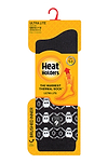 Heat Holders Men's Bones Ultra Lite Solid Thermal Crew Sock Black/White - Packaging