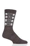 Heat Holders Men's Bones Ultra Lite Twist Thermal Crew Sock Grey/White #color_grey/white bones