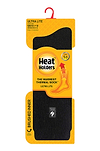 Heat Holders Men's Cardinal Ultra Lite Solid Thermal Crew Sock Black - Packaging