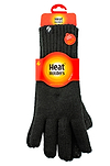 Heat Holders Men's Chase Flat Knit Silicone Grip Solid Thermal Glove Black - Packaging