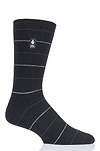 Heat Holders Men's Corbin Ultra Lite Fine Stripe Thermal Crew Sock Black #color_black