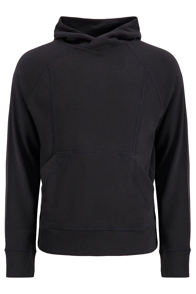 Heat Holders Men's Henrik LITE Thermal Hooded Lounge Top Black #color_black