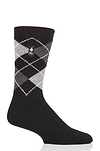 Heat Holders Men's Jake Ultra Lite Argyle Thermal Crew Sock Black #color_black