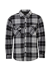 Heat Holders Mens Jax Long Sleeve Plaid Shirt Jacket Grey/Black #color_grey/black