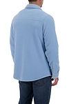 Heat Holders Mens Jax Long Sleeve Solid Shirt Jacket Chambray - Model Rear Side