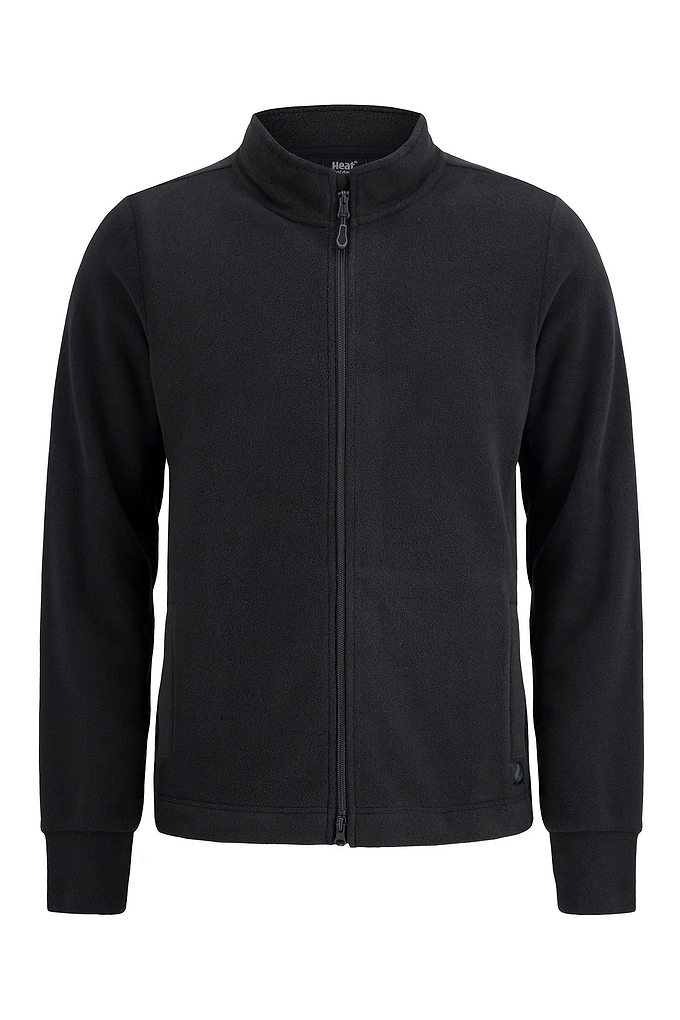 Heat Holders Men's Original Thermal Fleece Zip Jacket Black #color_black