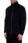 Heat Holders Men's Plush Zip-Front Fleece Jacket Black - Front Side