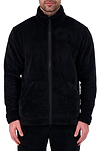 Heat Holders Men's Plush Zip-Front Fleece Jacket Black #color_black