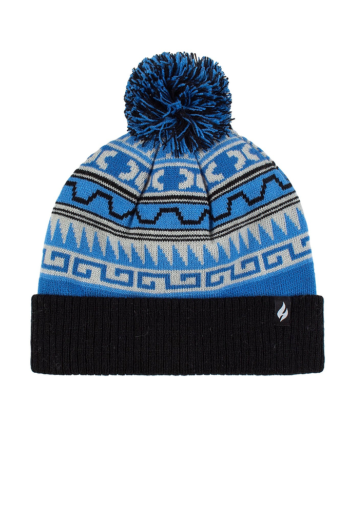 Heat Holders Men's Sawyer Snowsports Thermal Hat Blue/Black - Flat
