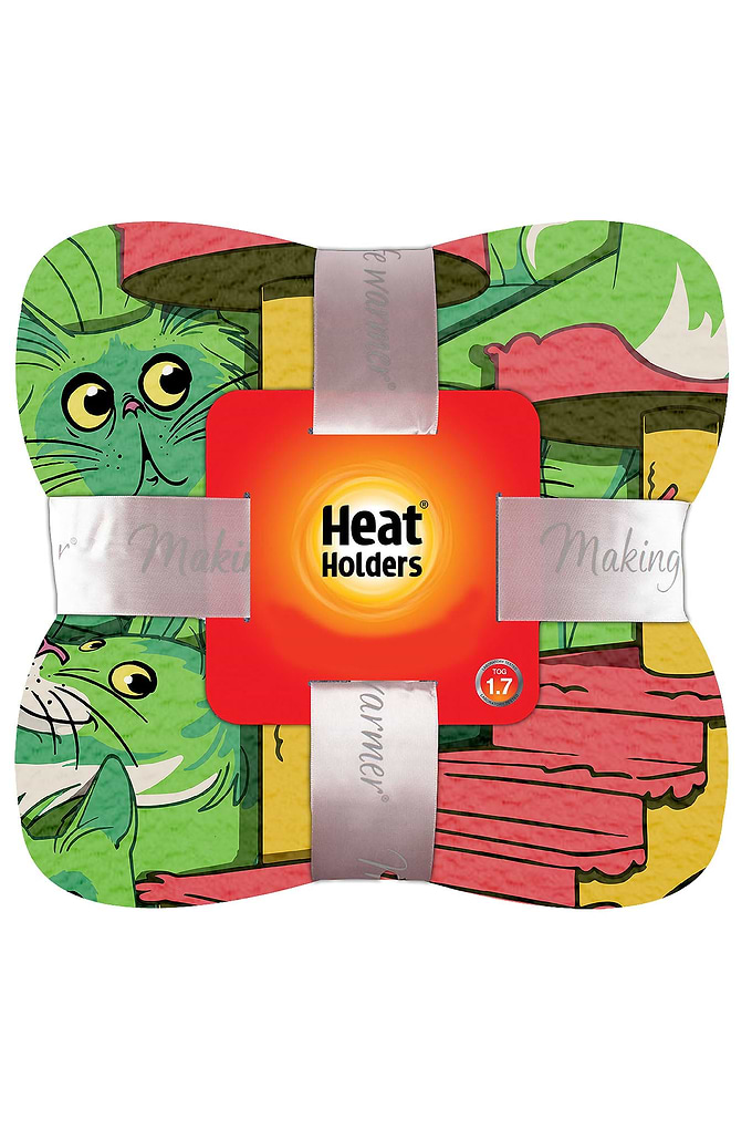 Heat Holders My Precious Cat Print Thermal Blanket Personal Size Kiwi