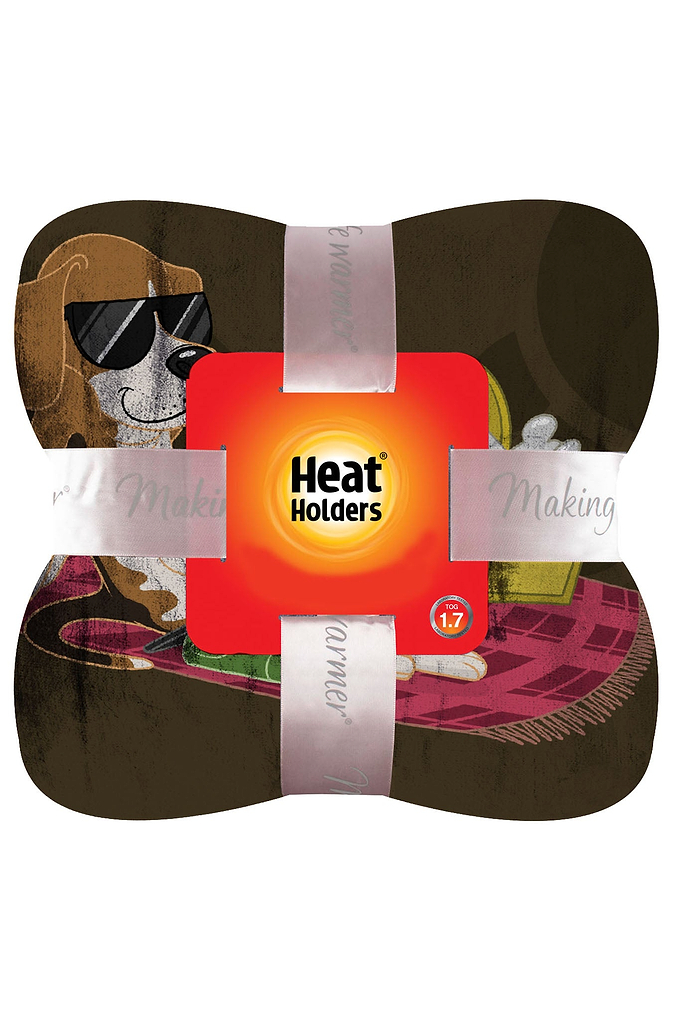 Heat Holders Nature Pup Blanket Brown