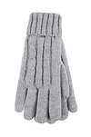 Heat Holders Women's Amelia Cable Knit Thermal Gloves Cloud Grey #color_cloud grey