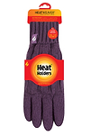 Heat Holders Women's Amelia Cable Knit Thermal Gloves Purple - Packaging