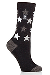 Heat Holders Women's Cosmos Ultra Lite Solid Star Thermal Crew Sock Black #color_black