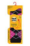 Heat Holders Women's Delilah Ultra Lite Argyle Thermal Crew Sock Black/Pink - Package