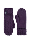 Heat Holders Women's Jackie Cable Knit Thermal Mittens Purple #color_purple