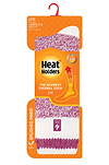 Heat Holders Women's Lite Cream Block Twist Thermal Crew Sock Berry - Packaging