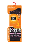 Heat Holders Women's Melissa Lite Fairisle Thermal Crew Sock Black/Charcoal - Packaging