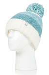 Heat Holders Women's Sloane Feather Knit Roll Up Thermal Hat Teal #color_teal