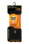 Heat Holders Worxx Men's Big/Tall Hank Lite Contrast Thermal Sock Black/Yellow - Packaging