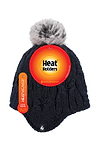 Heat Holders Women's Lowther Knitted Thermal Pom-Pom Hat Black - Packaging