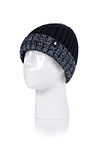 Heat Holders Boys Roll Up Thermal Hat Black/Grey #color_black/grey