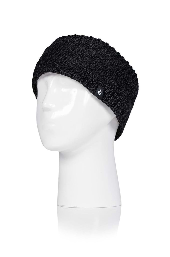 Heat Holders Women's Alta Cable Knit Thermal Headband Black #color_black