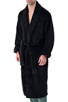 Heat Holders Mens Spa Robe Black Model  - Front Side