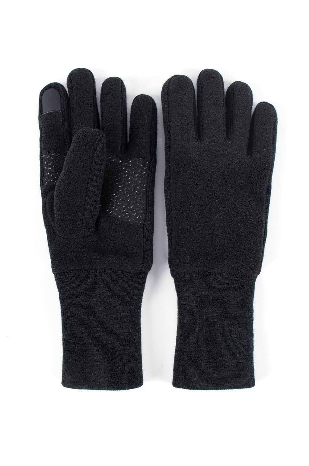 Heat Holders Men s Smart Fleece Touch Screen Gloves Black Medium Large