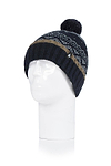 Heat Holders Men's Everest Thermal Pom-Pom Hat Black/Khaki #color_black/khaki