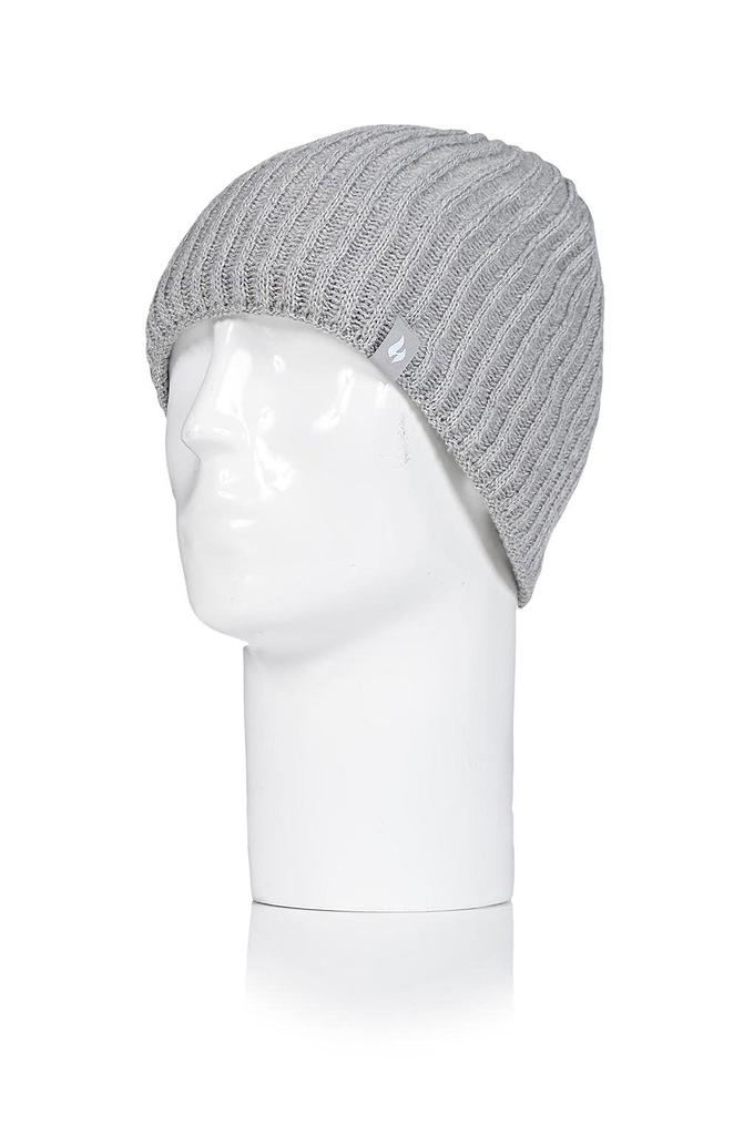 Heat Holders Men's Halden Ribbed Thermal Hat Light Grey #color_light grey