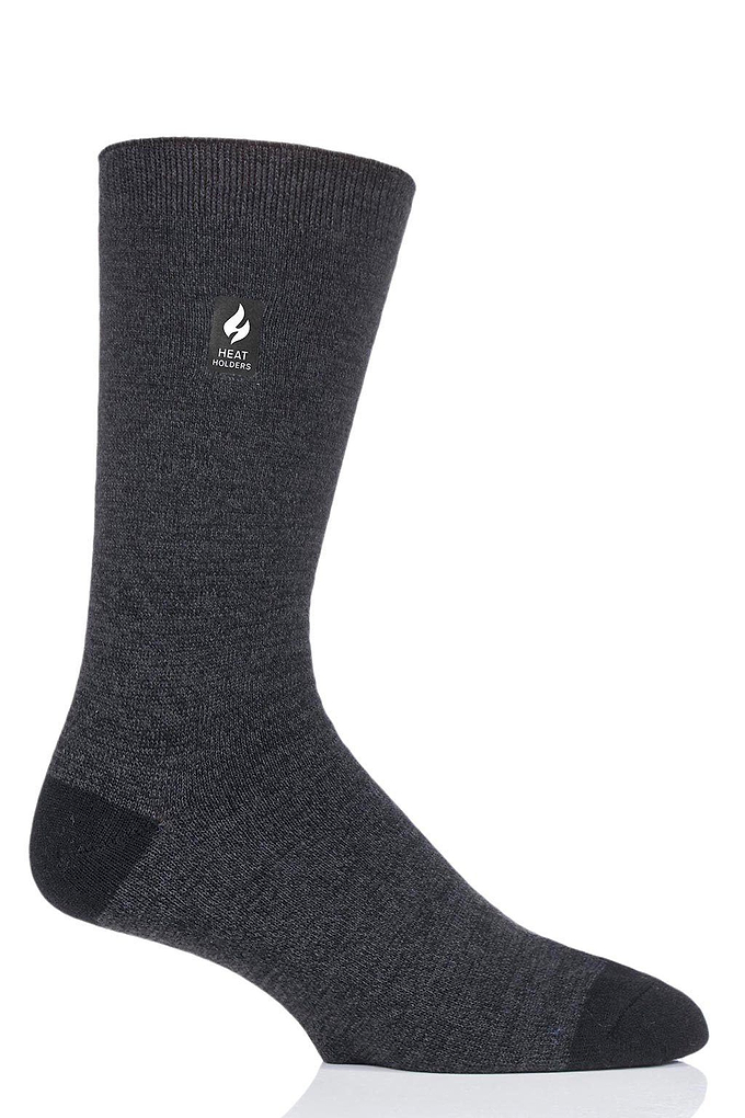 Heat Holders Men's Robin Ultra Lite Twist Thermal Crew Sock Black #color_black