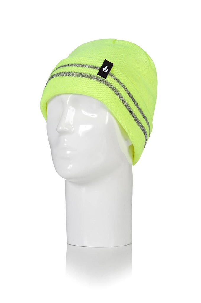 Heat Holders Worxx Men's Roll Up Thermal Hat Bright Yellow #color_bright yellow