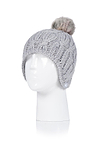 Heat Holders Women's Lowther Knitted Thermal Pom-Pom Hat Grey #color_grey