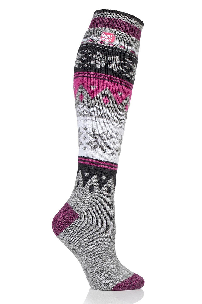 Light Grey/Cerise Fairisle #color_light grey/cerise