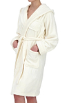 Heat Holders Womens Spa Robe Ivory Model - Front Side