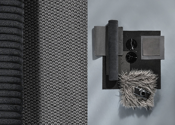 sofa seat cover 105x84 - knit - dark grey