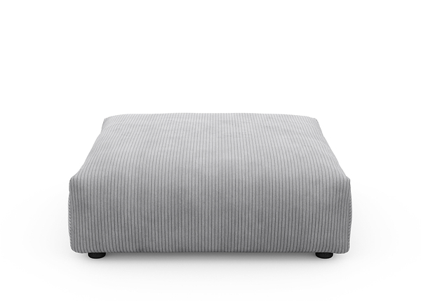 sofa seat - cord velours - light grey - 105cm x 105cm