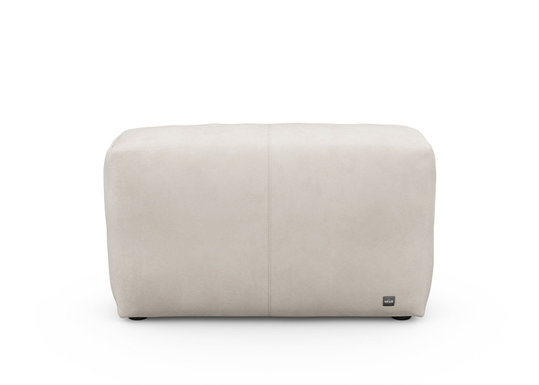 sofa side - leather - light grey - 105cm x 31cm